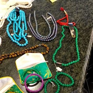 Brand New. Freshwater pearls & Jade Bracelets.#NWT